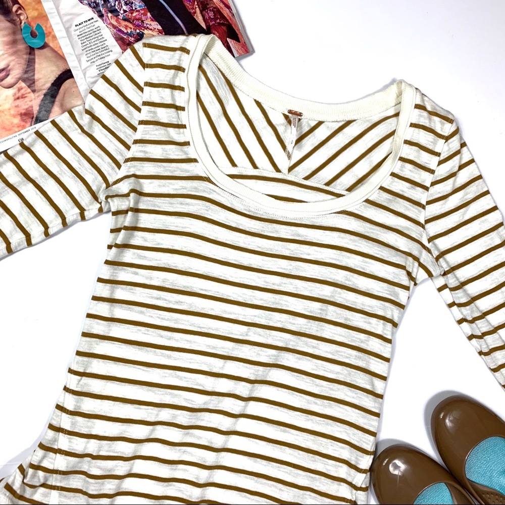 Free People Hard Candy Stripe Crochet Detail Sz S